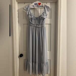 Birdy Grey Bridesmaid Dress — SIZE M, Ice Blue